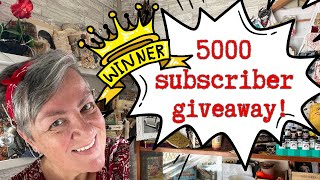 Winner of the 5000 subscriber giveaway
