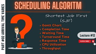 Shortest Job First (SJF) Scheduling Algorithm with example Part #02 | Operating System Lecture #12