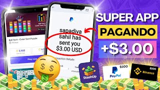 ¡RECIBE $3.00! 🤑 SUPER APP Para GANAR DINERO A PAYPAL 2025 🔥Stash Up ✅ PRUEBA de PAGO 💸