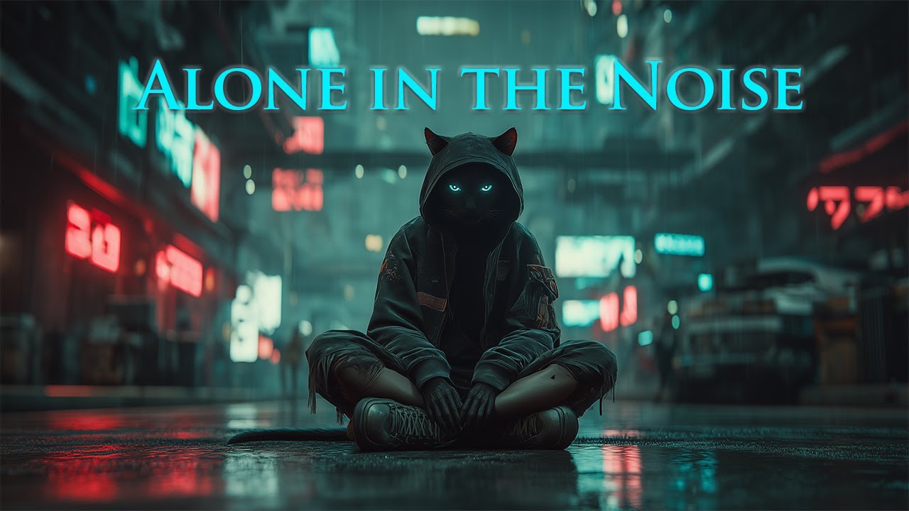 ALONE IN THE NOISE | Sad Synthwave Ambient for Neon Nights & Quiet Minds