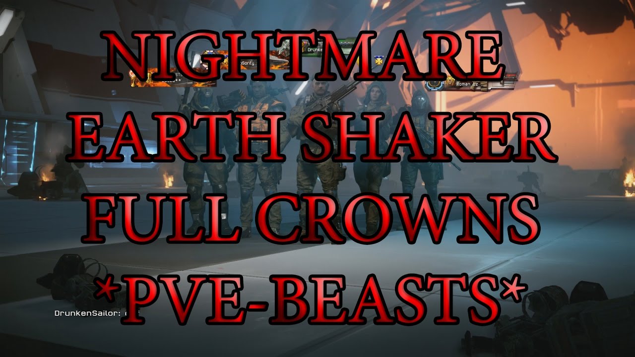 Warface - Nightmare Earth Shaker | RIFLEMAN | FULL CROWNS | *PVE-BEASTS*