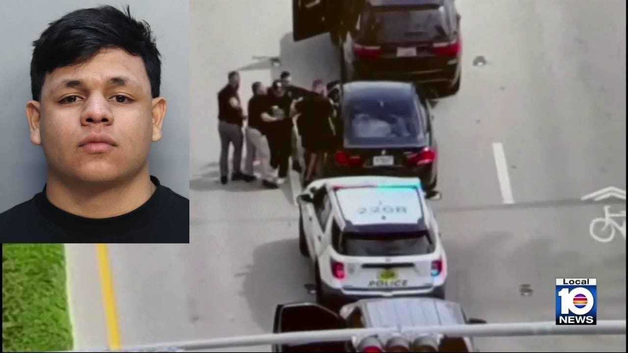 Drone video shows takedown of sex abuse suspect