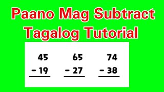 Details Paano Mag Subtract Tagalog Tutorial #math #mathematics #subtraction Update
