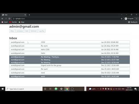 CS50 Project 3 - Mail