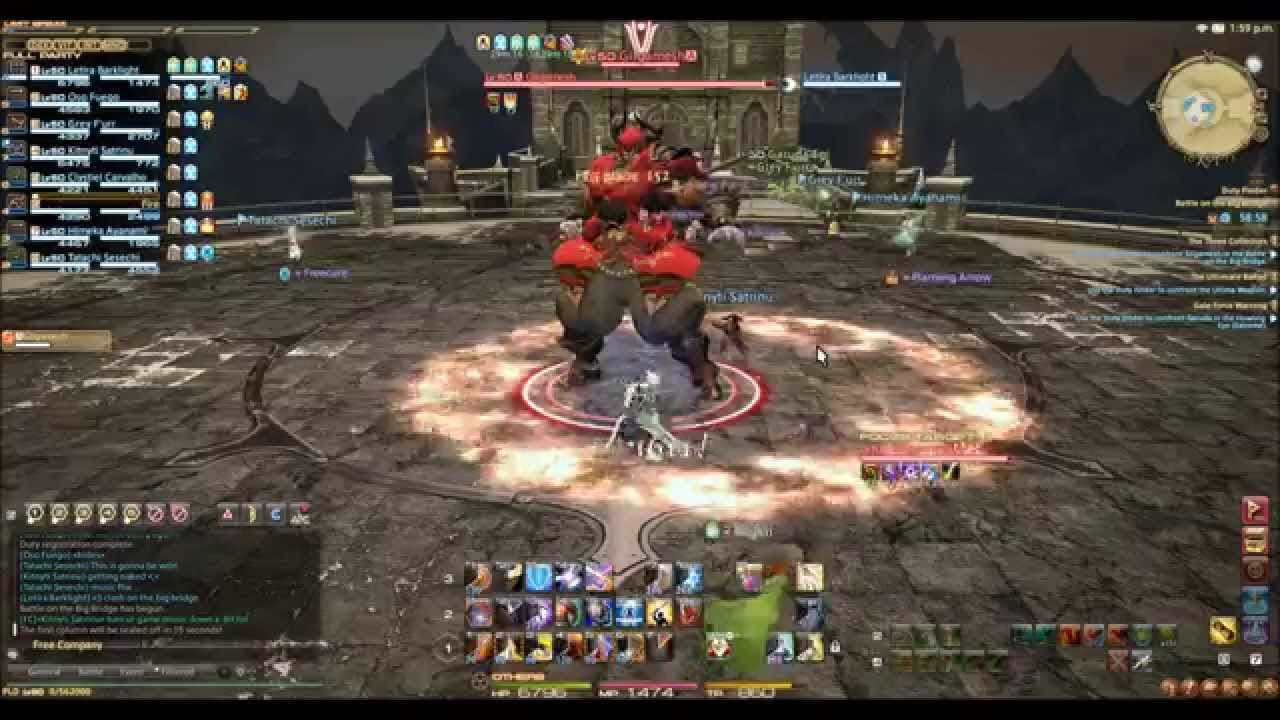 ffxiv a realm reborn battle on the big bridge gilgamesh battle