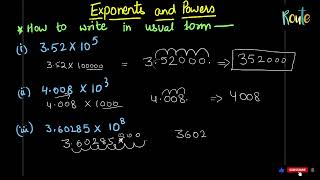 How to write in standard form? |Exponential form | Exponents and powers