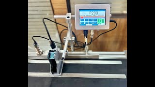 P200 Online Thermal Inkjet Printer Mounted On Stacker Conveyor