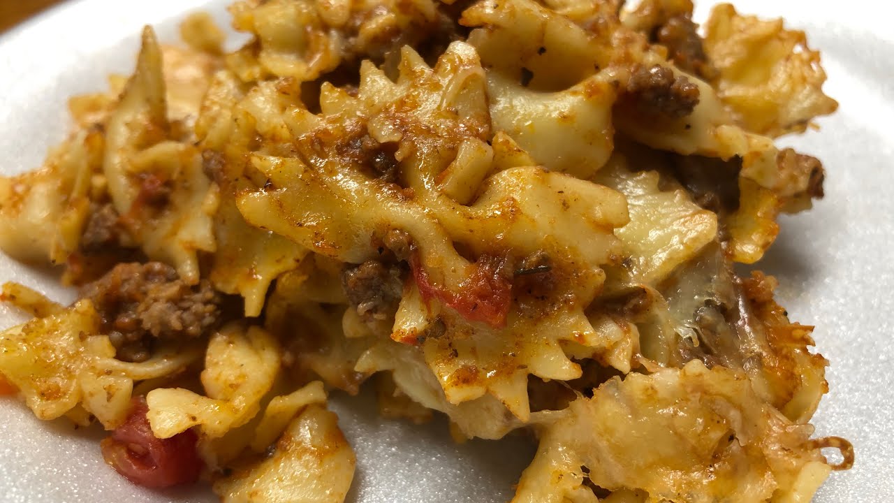 EASY Hamburger & Pasta Casserole Southern Sassy Mama YouTube