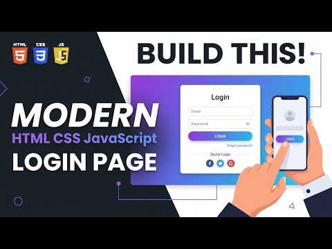 Modern Login Page Design HTML CSS JavaScript Tutorial