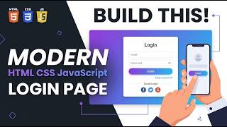 Modern Login Page Design HTML CSS JavaScript Tutorial