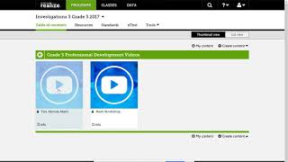 Professional Development Videos in Pearson Realize