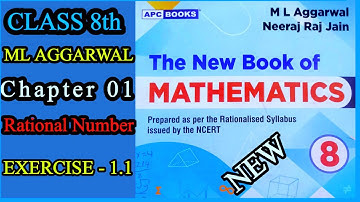 New ml aggarwal class 8 maths chapter 1 (Rational Numbers) exercise 1.1- The new book of mathematics