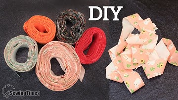 DIY Continuous Bias Tape | 10 yard of Binding from 1/2 yard of Fabric [sewingtimes]