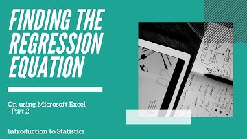 Statistics - Simple Linear Correlation and Regression: Calculating The Regression Line - Example 2