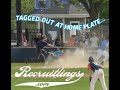 Crazy tag at home plate to end the inning high school baseball outfield to home plate