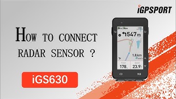 iGS630｜How to connect radar sensor
