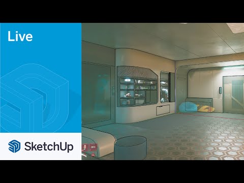 Modeling V's Apartment from Cyberpunk 2077 in SketchUp Live!