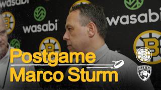 Marco Sturm talks after Bruins fall 2-1 @ FLA