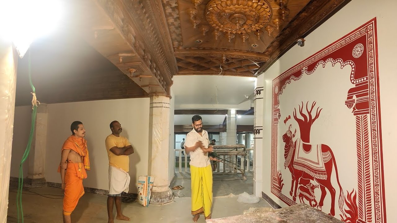 Kaavi Art at Shree Samsthana Gokarn Partagali Jeevottam Math | By Dr. Janardhan Havanje