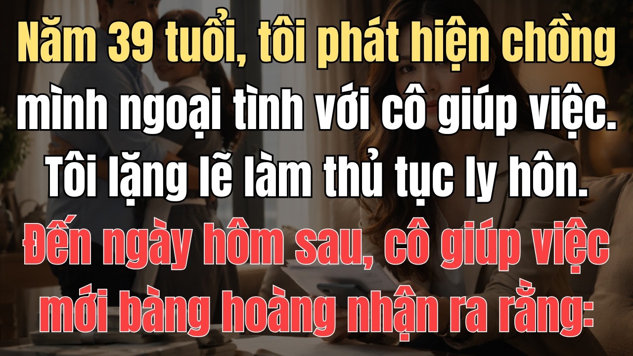 Năm 39 tuổi, tôi phát hiện chồng mình ngoại tình với cô giúp việc. Tôi lặng lẽ làm thủ tục ly hôn...