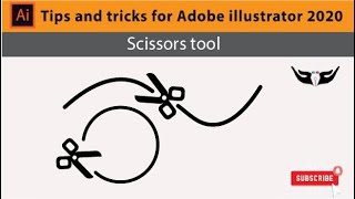 Scissors tool in #adobe_illustrator | أداة المقص