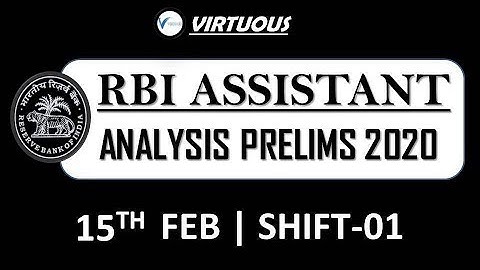 RBI ASSISTANT PRE 2020 (SHIFT - 1) EXAM ANALYSIS || PAPER PATTERN & EXAM REVIEW