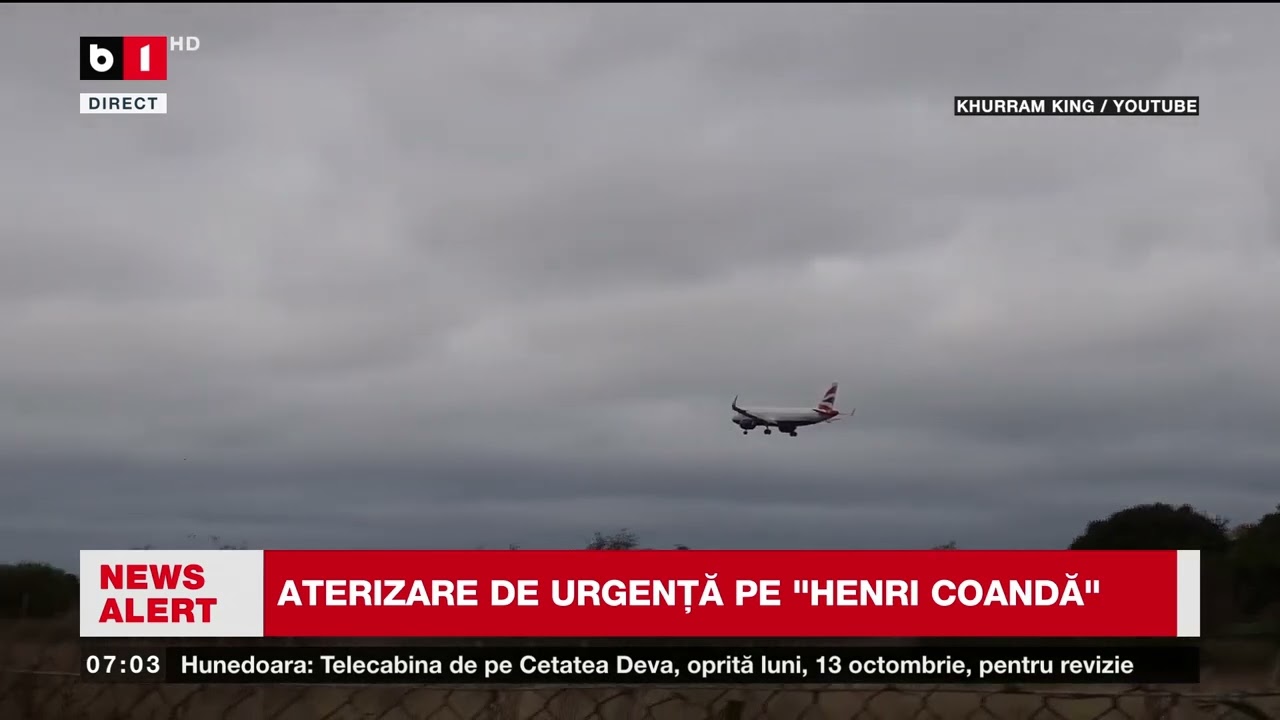 ATERIZARE DE URGENȚĂ PE AEROPORTUL HENRI COANDĂ_Știri B1TV_10 oct. 2025