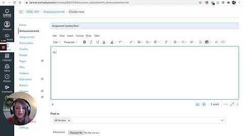 How to Make an Announcement in Canvas (Learning Management System, LMS)