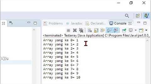 Belajar Array & Handling Error di Eclipse