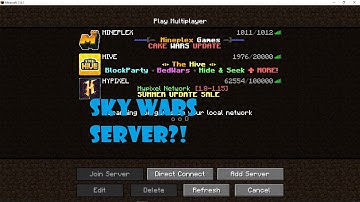 How To Go Sky Wars Server In PC![Hypixel,Mineplex And Hive]