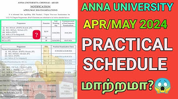 Anna University Apr/May 2024 Practical Schedule Change? | Engineering Practical Exam Slots | r2021