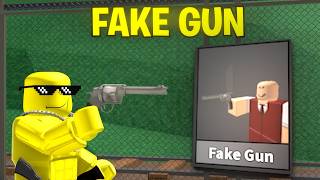 Using FAKE GUN in MM2.. (TROLL)