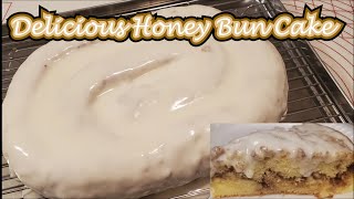 DELICIOUS & EASY Honey Bun Cake! | Honey Bun Cake Tutorial