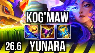 KOG'MAW & Karma vs YUNARA & Alistar (ADC) | 134K damage | EUW Diamond | 26.6