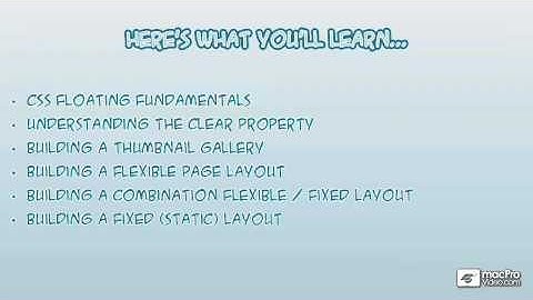 Web Design 205: Designing CSS Floating Layouts - 1 Welcome