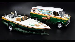 AquaRod 1975 Chevy Van Drag Boat Race Team 1/25 Scale Model Kit Build How To Assemble Paint Decal