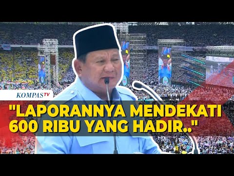 Prabowo Klaim Dapat Laporan Hampir 600 Ribu Orang Hadiri Kampanye Akbar GBK