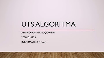 UTS Algoritma Dasar F Informatika UPNVJT