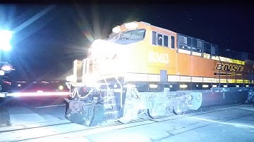 A southbound BNSF O-Train lead by BNSF ES44AC #6363 passing M.P. 7.0 on the BNSF Front Range Sub.