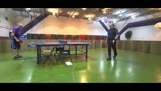 One minute ping-pong forehand drills with Sonny. 3-17-2024. Part 1. 🏓