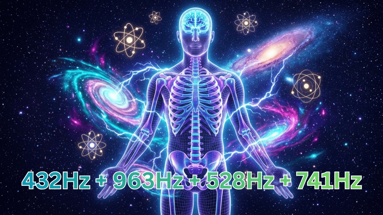 432Hz + 963Hz + 528Hz + 852Hz| The Deepest Healing Sleep:Whole Body Regeneration, Remove Insomnia