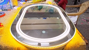 mirror glass led touch sensor installation||3 लाइटिंग सेंसर मिरर गिलास बनाना सीखें||surat