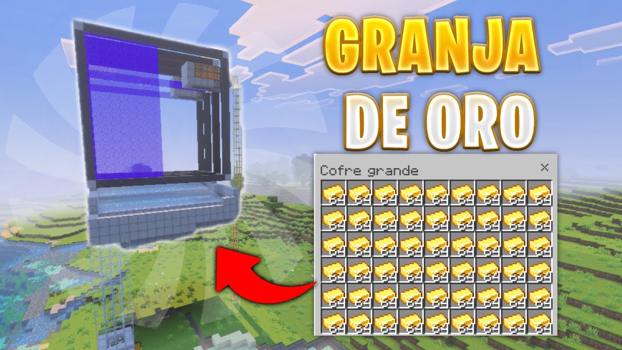 LA MEJOR GRANJA DE ORO FACIL PARA MINECRAFT BEDROCK Y JAVA 1.21 ...
