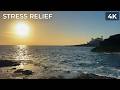STRESS RELIEF 🌊 Golden Hour to Sunset &mdash; 42 Min Real-Time Ocean | 4K HDR | No Music