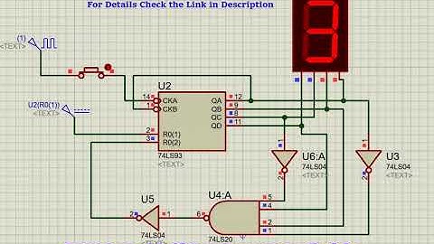 74LS93 one Digit Counter with seven segment display from 0-9