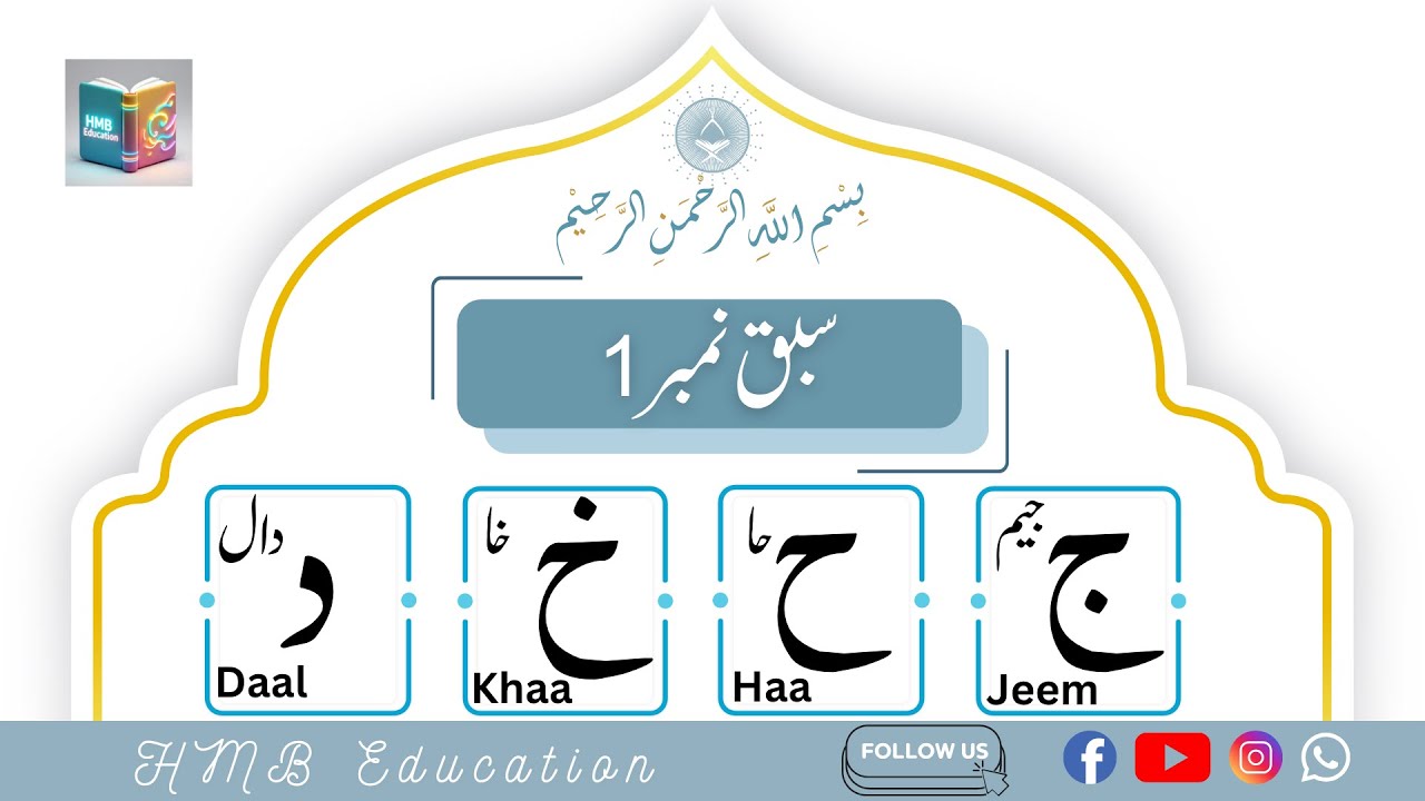 Qurani Qaida Lesson 1 Noorani Qaida Lesson 1 – Learn Arabic Alphabets for Quran Reading ...