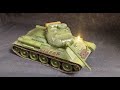 Подвижная модель Т-34-85 в масштабе 1/35