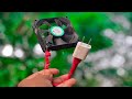 DIY Mini Fan Using Old PC Cooling Fan and Phone Charger | Easy Tech Hack!