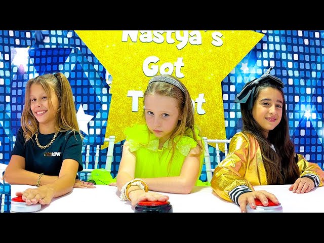 Kids Got Talent show with Nastya and friends class=