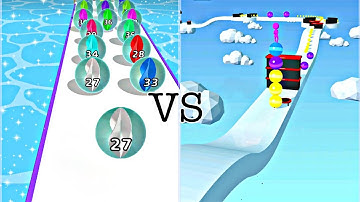 Marble Run VS Stack Rider (android) Gameplay